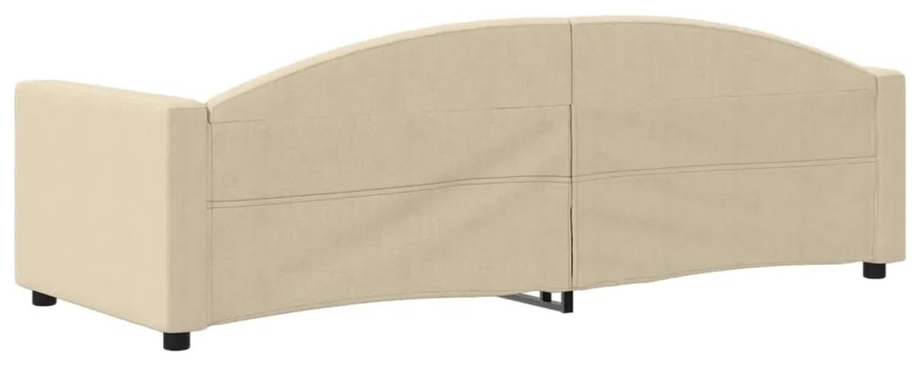 Sofá-cama 80x200 cm tecido cor creme