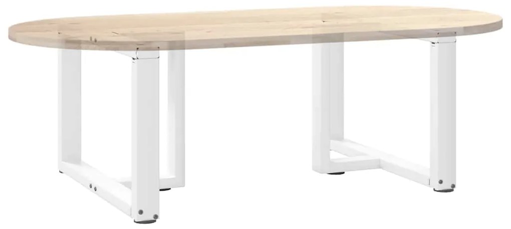 Pés para mesa de centro em forma de T, 2 peças, branco, 70x25x(42-43)