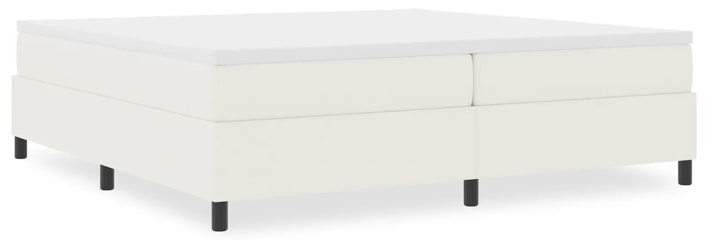 Cama Box de Primavera vidaXL Creme 200x200 cm Tecido de Corduroy