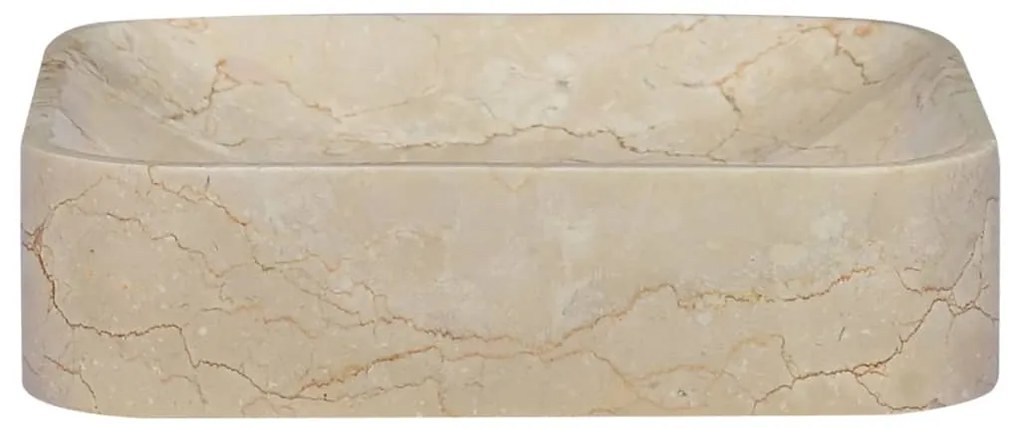 Lavatório 40x40x10 cm mármore cor creme