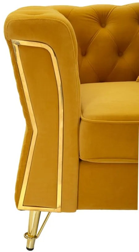 POLTRONA EMY MOSTARDA COM ALMOFADA 104X83X76 CM