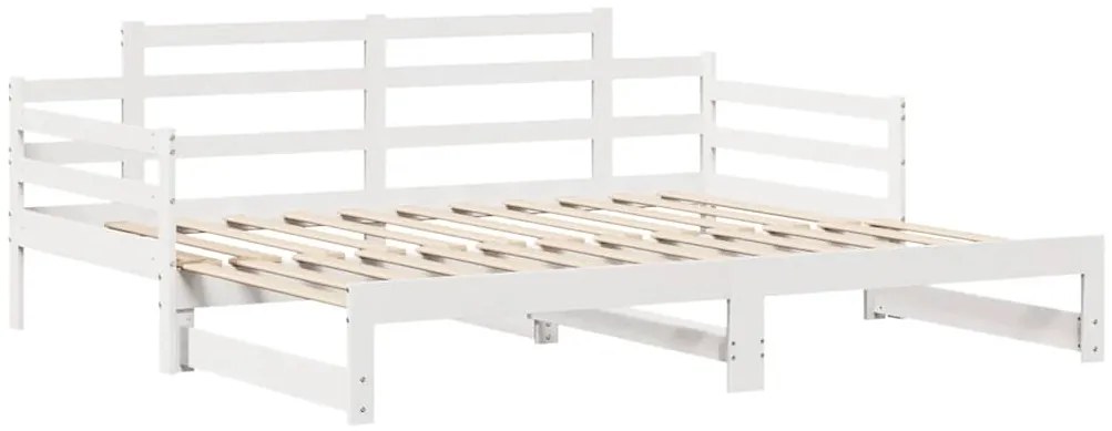 Sofá-cama com gavetão e gavetas sem colchão 80x200 cm branco
