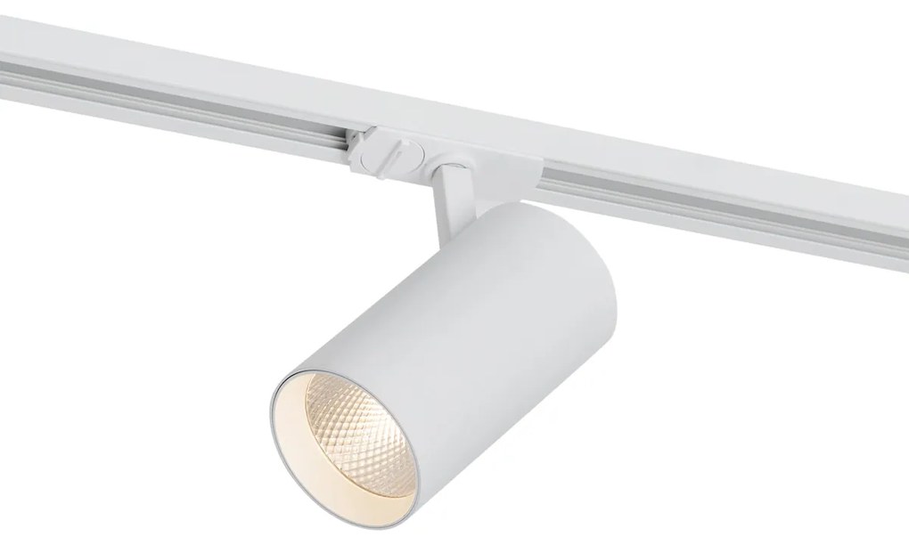 Foco moderno branco para sistema de calhas monofásico incluindo LED - Iconic Mark