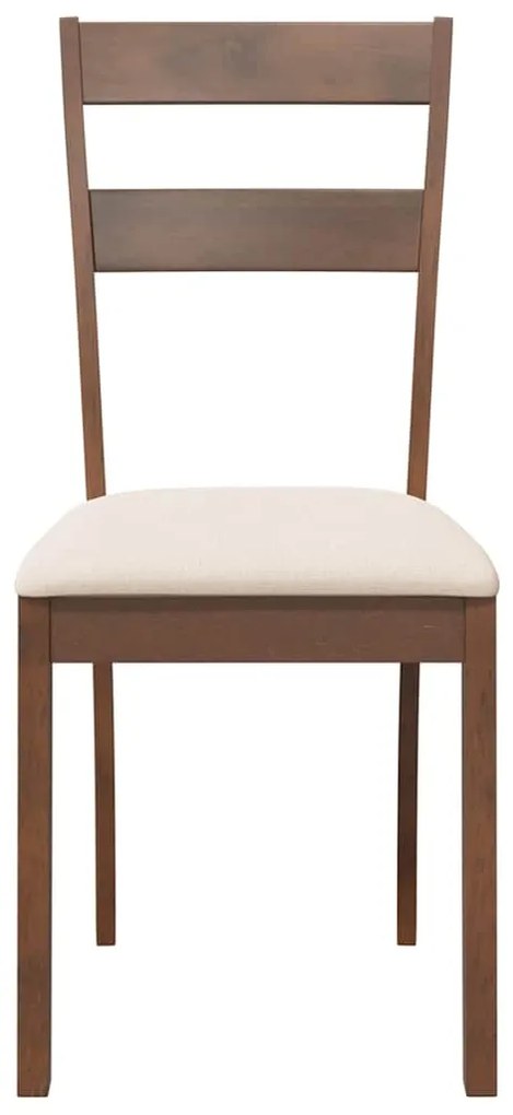 Cadeiras de jantar com almofadões 2 pcs madeira maciça castanho