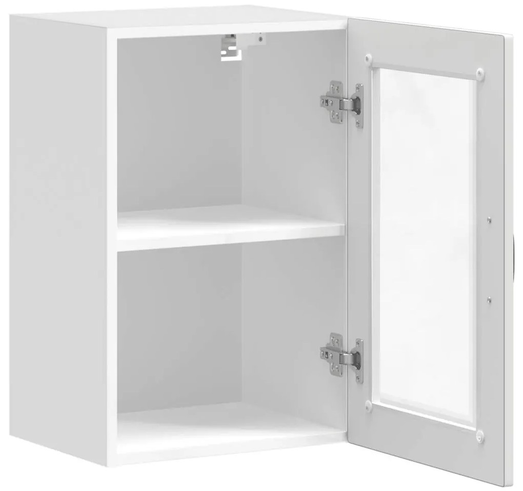 Armário de parede de cozinha com porta de vidro Porto branco
