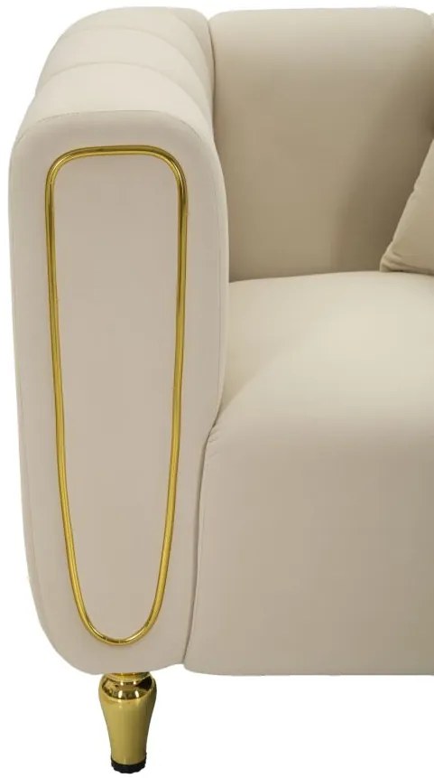 POLTRONA ALMA CREME COM ALMOFADA 97X81X71CM