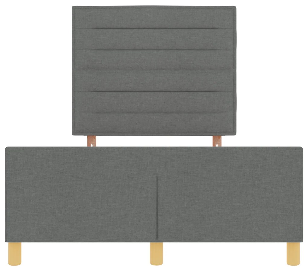 Estrutura de Cama de Tecido Cinza Escuro vidaXL 120x190 cm