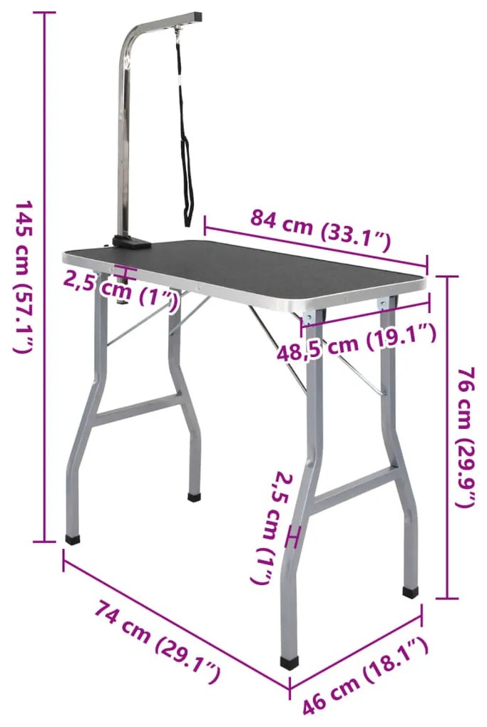Mesa de aliciamento com um laço ajustável, p/ cão, gato