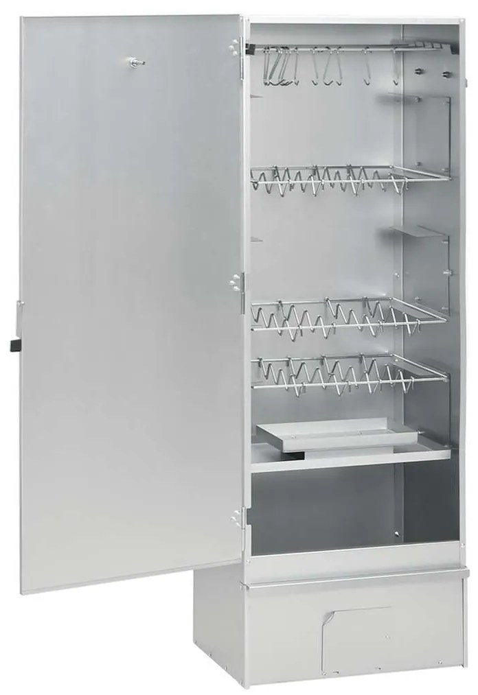 Defumador com mesa aço galvanizado
