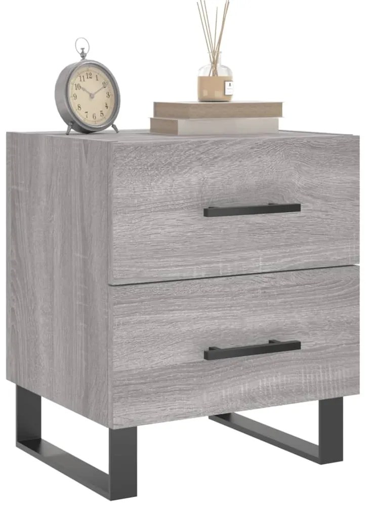 Mesa cabeceira 40x35x47,5 cm derivados madeira sonoma cinza