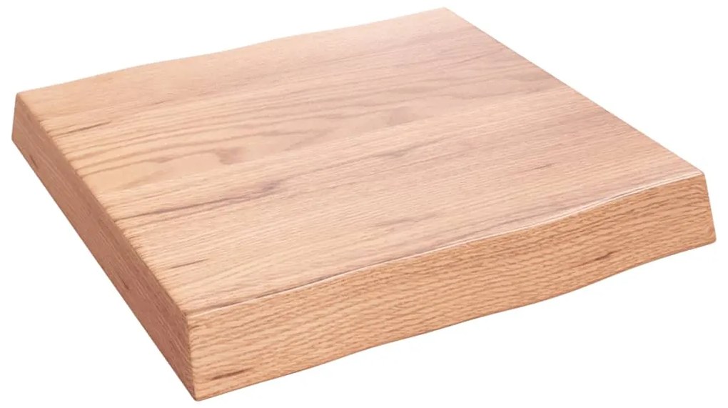 Tampo de mesa com bordas vivas carvalho tratado castanho-claro