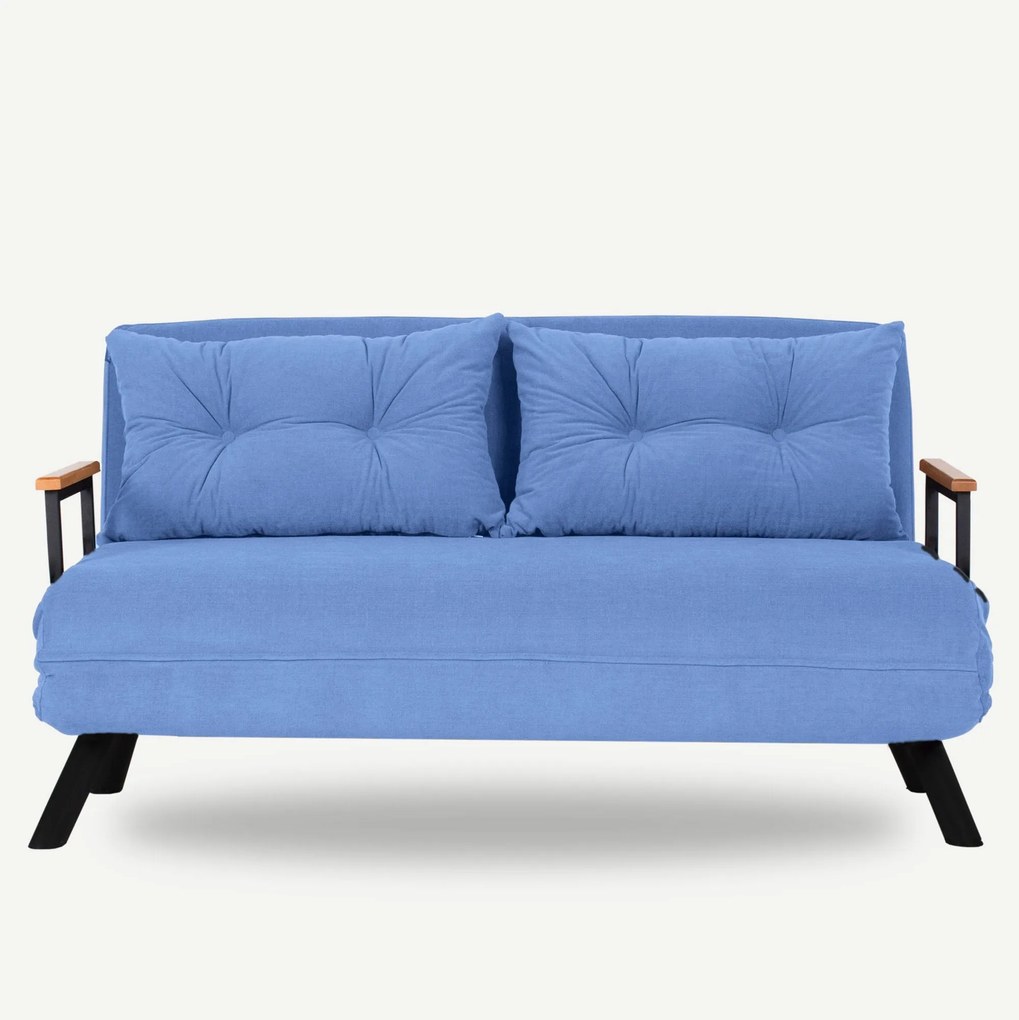 Sofá-Cama de 2 Lugares Sando – Azul – 175 cm x 133 cm