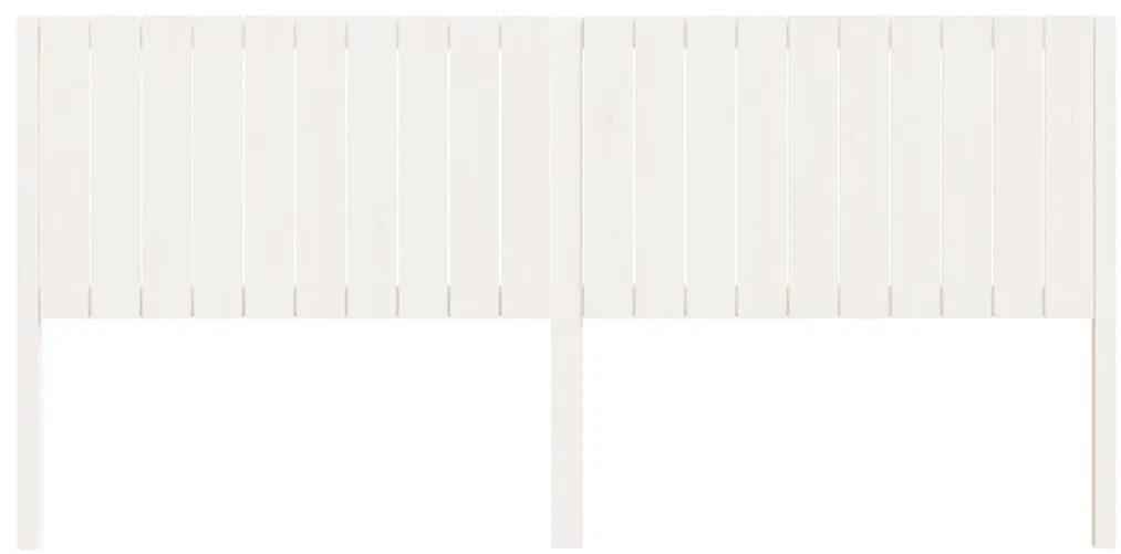 Cabeceira de cama 205,5x4x100 cm madeira de pinho maciça branco