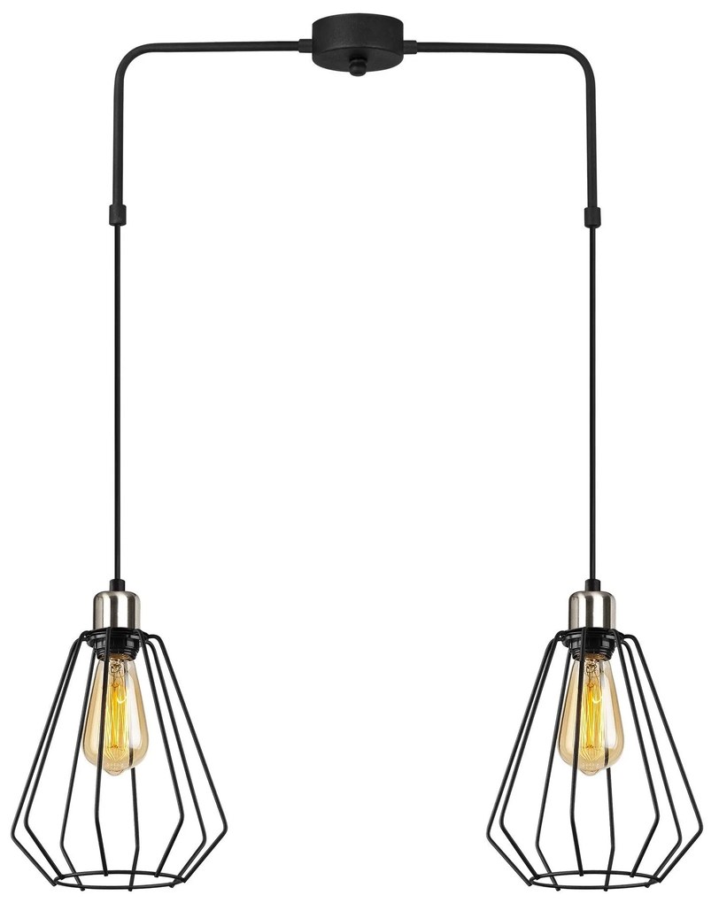 Candeeiro de Teto Kese – Preto – 68 x 20 cm