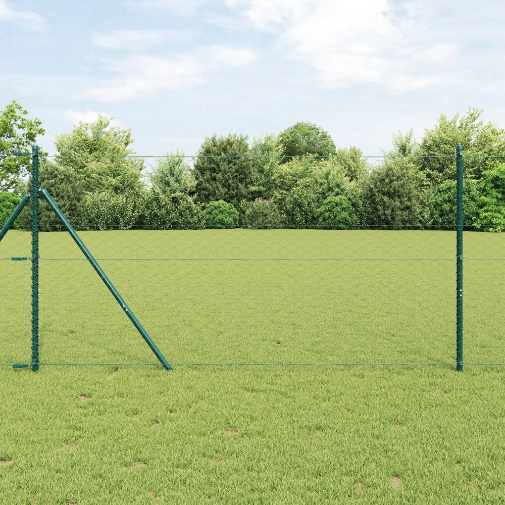 Cerca Hexagonal VidaXL Verde 1,2x10 m Aço