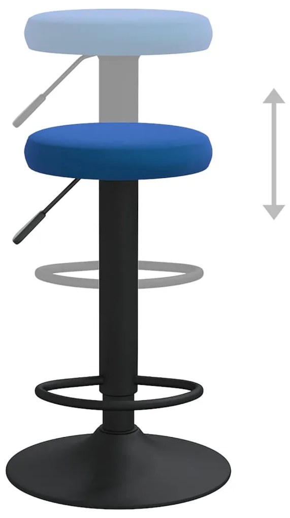 Bancos de bar 2 pcs veludo azul