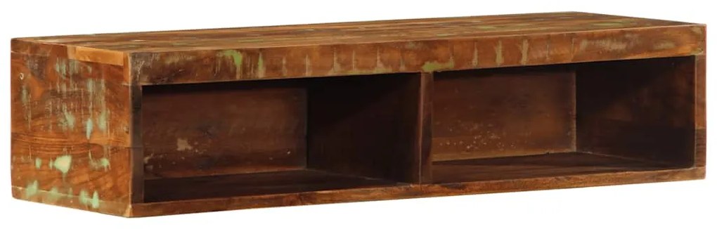 Armário de TV para parede 80x30x19 cm madeira recuperada maciça