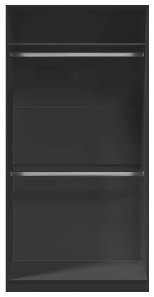 Roupeiro 100x50x200 cm contraplacado preto