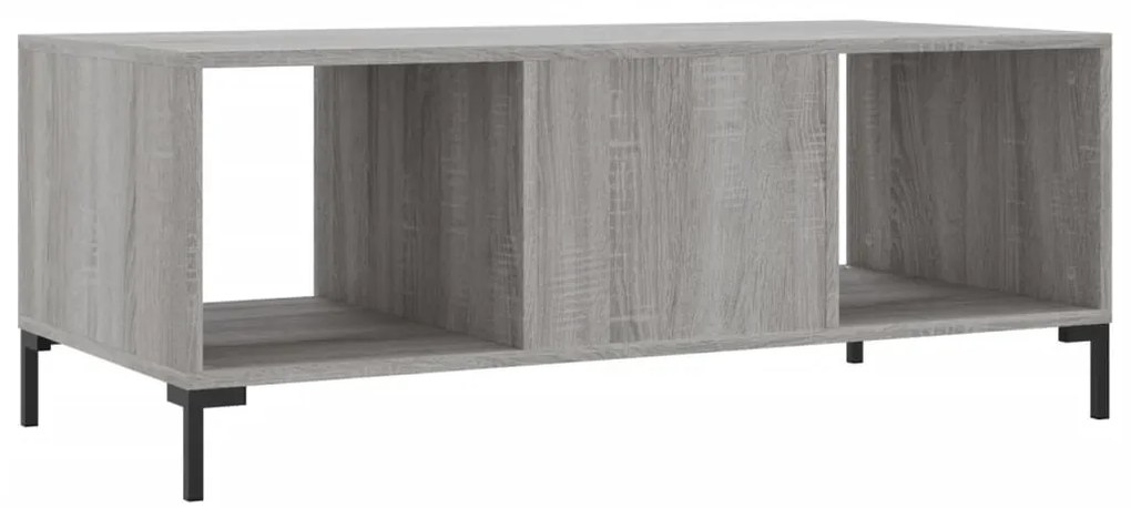 Mesa de centro 102x50x40cm derivados de madeira cinzento sonoma