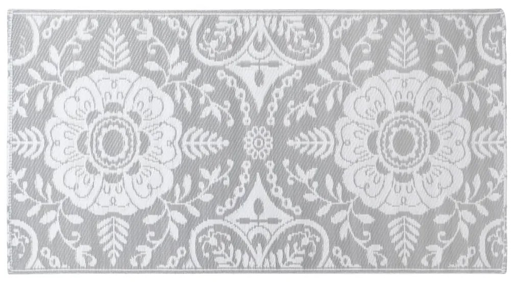 Tapete de exterior 80x150 cm ARAKIL PP cinzento-claro