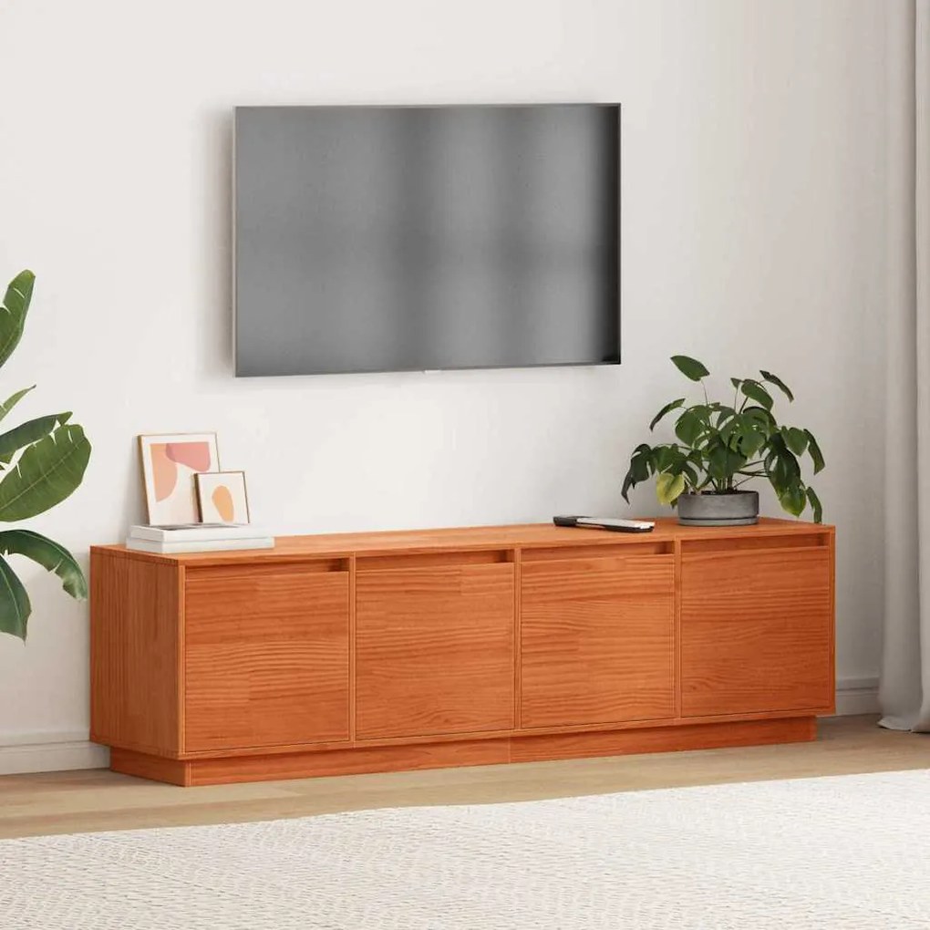 vidaXL Gabinete para TV com armazenamento com porta Castanho 156 x 37 x 45 cm