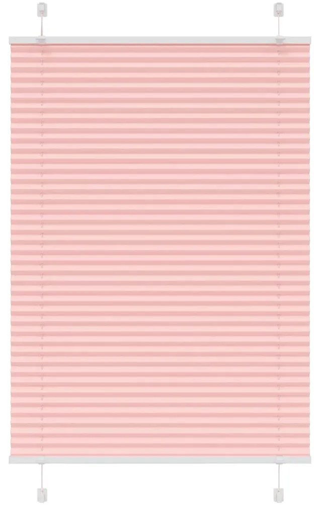 Rosa Plissada Cega 100x150 cm Largura Tecido 99,4 cm Poliéster