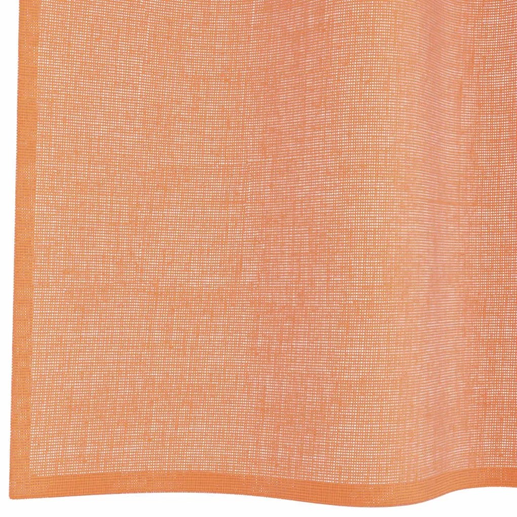 Cortinas de voile com ilhós 2 pcs terracota