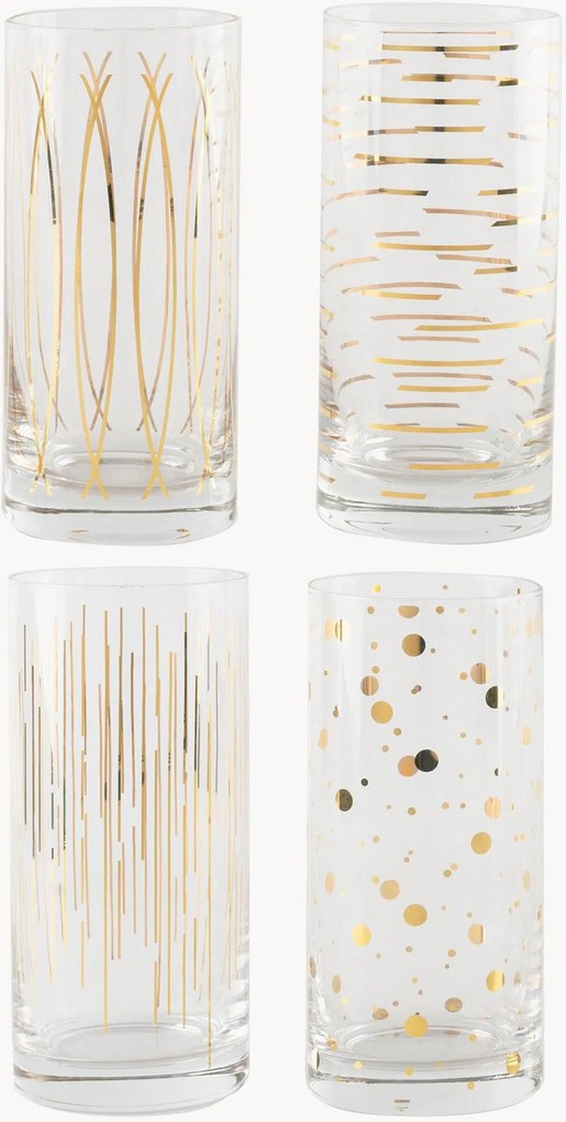 Copos altos de cristal Cheers, conjunto de 4