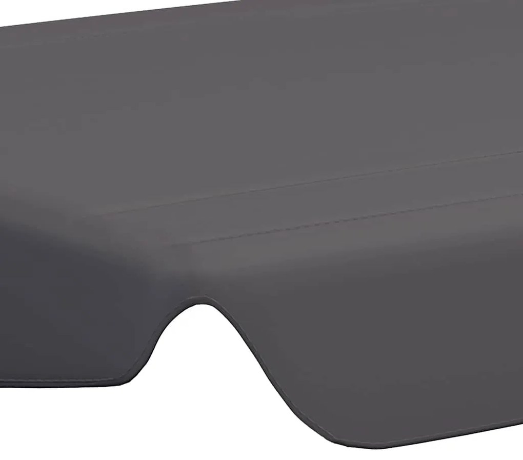 Toldo suplente p/ baloiço de jardim 150/130x105/70 cm antracite