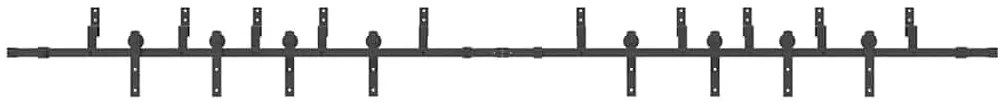 Kit de ferragens para porta deslizante 427 cm aço preto