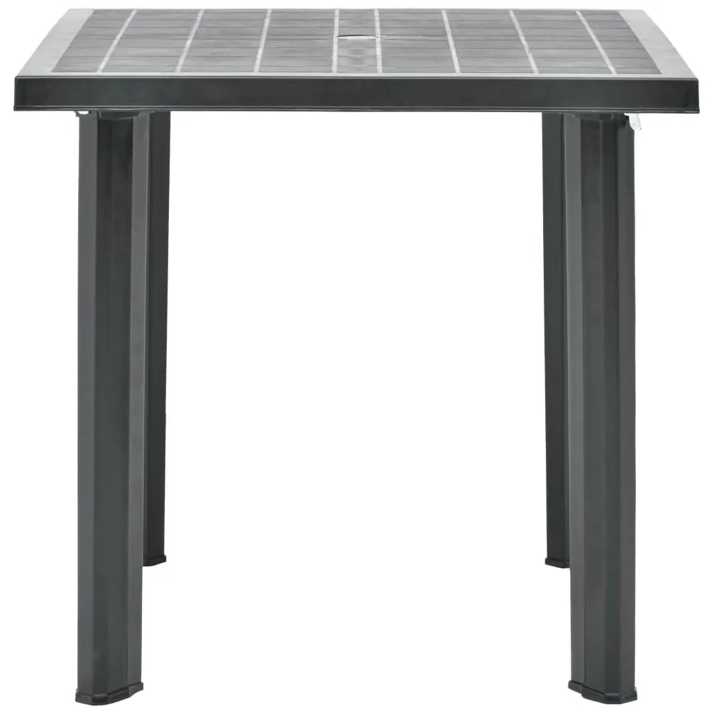 Mesa de jardim 80x75x72 cm plástico antracite