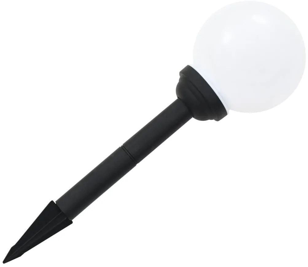 Candeeiro solar de exterior LED 6 pcs esférico 20 cm RGB