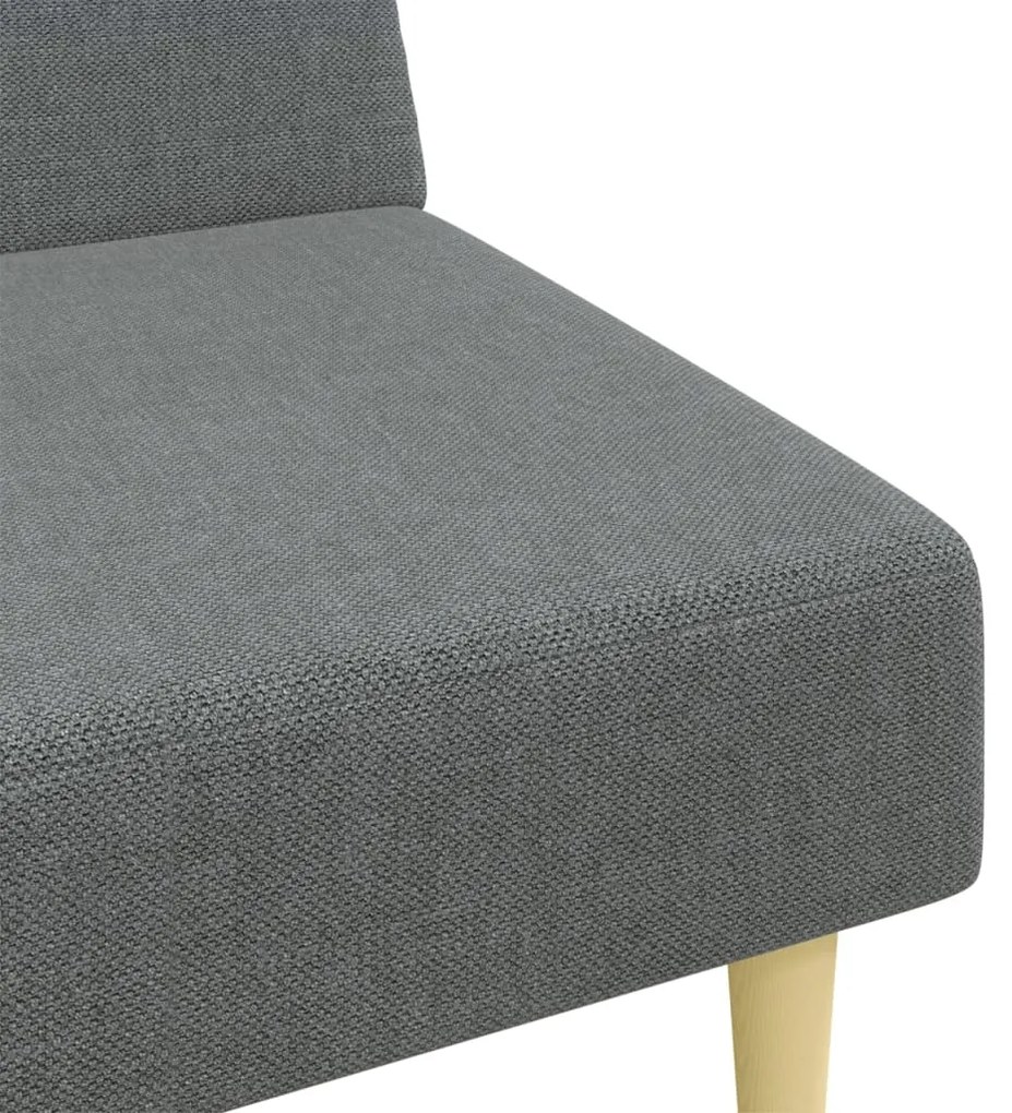 2 pcs conjunto de sofás tecido cinzento-escuro
