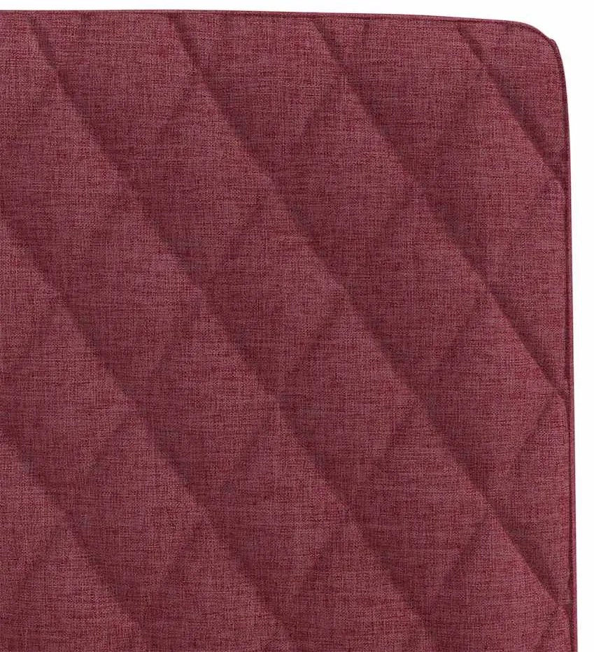 Cadeiras de jantar 2 pcs tecido vermelho tinto
