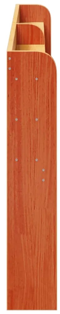 Cabeceira com prateleiras 180 cm pinho maciço castanho-mel