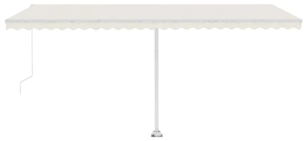Toldo retrátil manual independente 500x350 cm cor creme