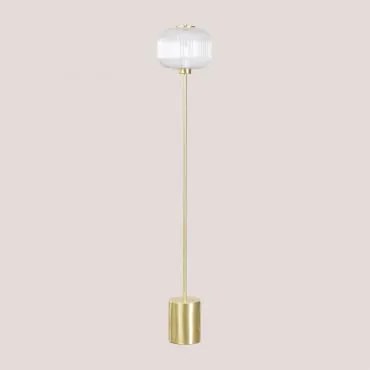 Candeeiro De Pé Em Vidro E Ferro Kaliner Transparente - Sklum