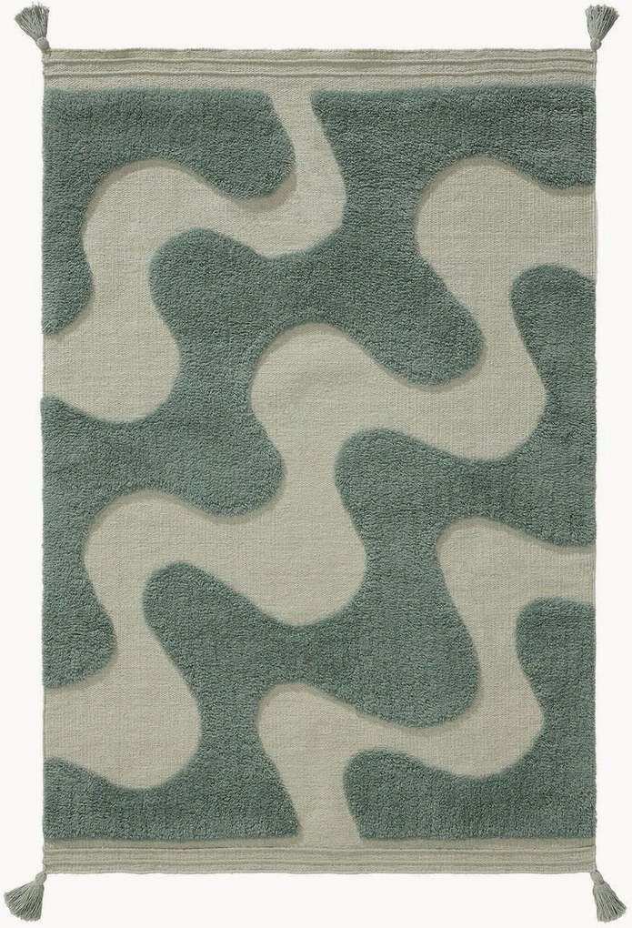 Tapete em algodão artesanal com relevo Muriel