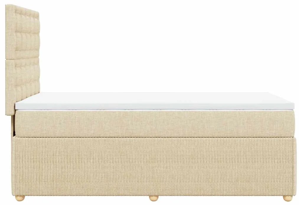 Cama com molas/colchão 100x200 cm tecido cor creme