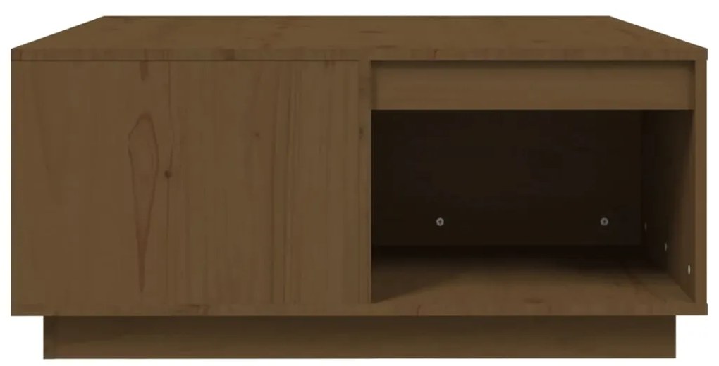 Mesa de centro 80x81x36,5 cm madeira pinho maciça castanho mel