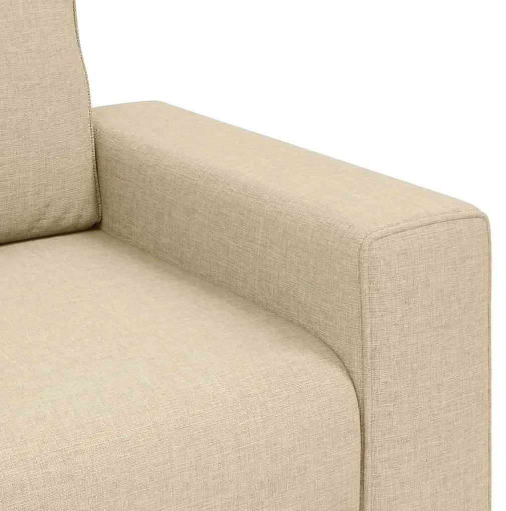 Sofá de 2 lugares tecido 120 cm cor creme
