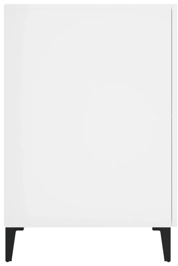 Secretária 140x50x75 cm derivados de madeira branco brilhante