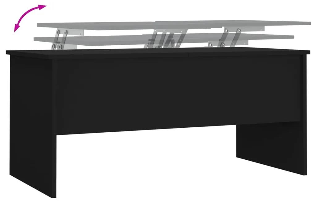 Mesa de centro 102x50,5x46,5 cm madeira processada preto