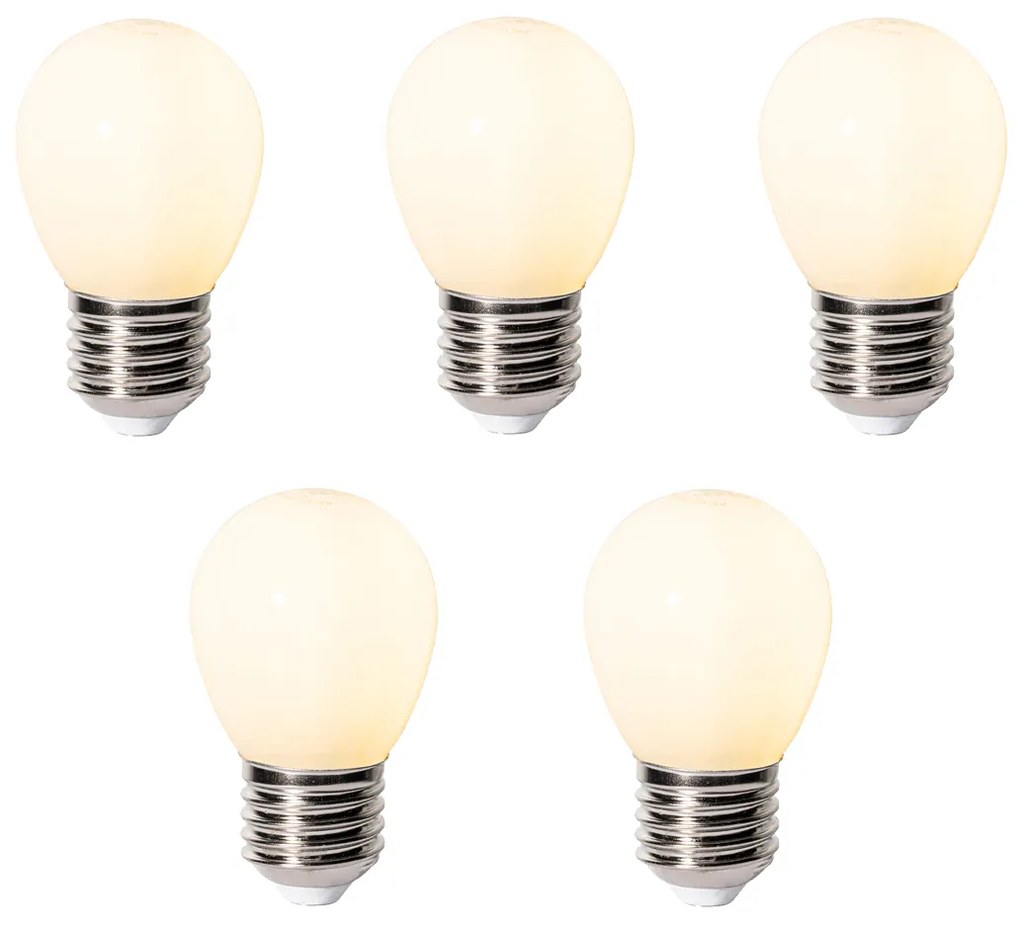 Conjunto de 5 E27 dimbare LED lamp P45 opaal glas 3W 250 lm 2700K