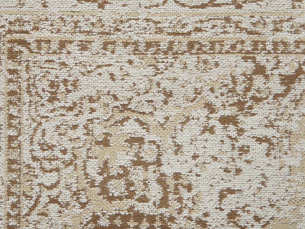 Tapete de algodão creme claro 140 x 200 cm ALMUS Beliani