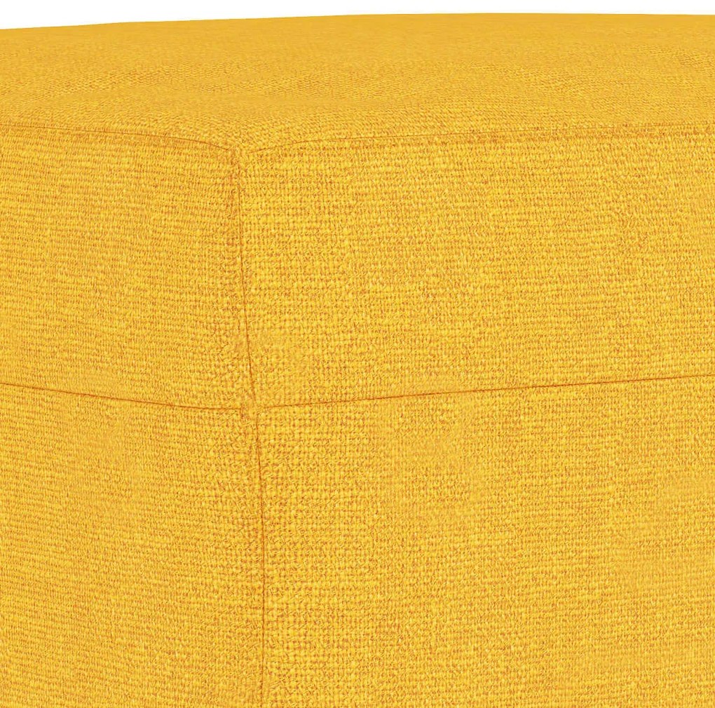 Banco 100x35x41 cm tecido amarelo-claro
