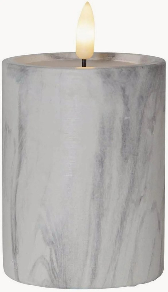 Vela cilíndrica LED com temporizador Flame Marble