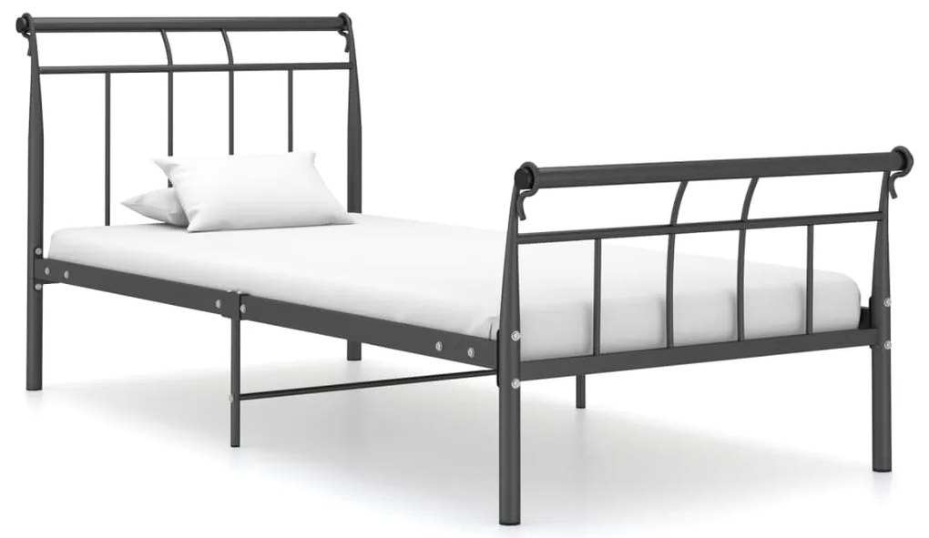 Estrutura de cama 100x200 cm metal preto
