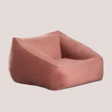 Puff Poltrona em Veludo (110 cm) Thiago Rosé - Sklum