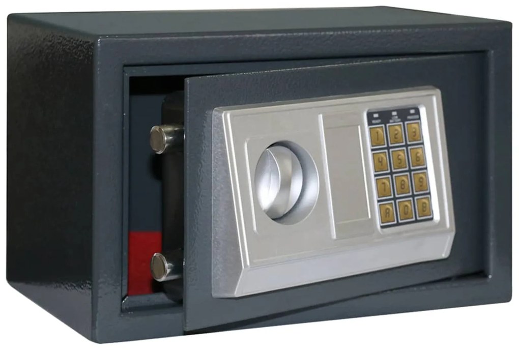 vidaXL Cofre Digital Eletrónico Cinza Escuro 31x20x20 cm Aço